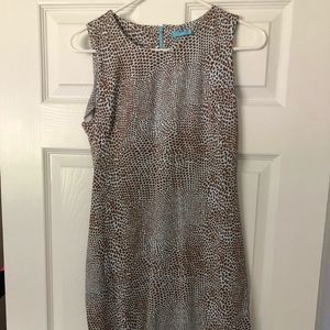 Pretty blue and brown J McLAughlin dress